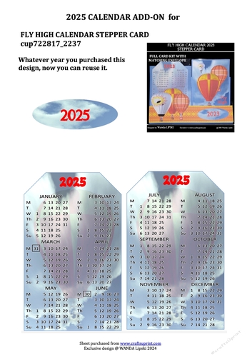 2025 ADD-ON FOR FLY HIGH STEPPER CALENDAR CARD