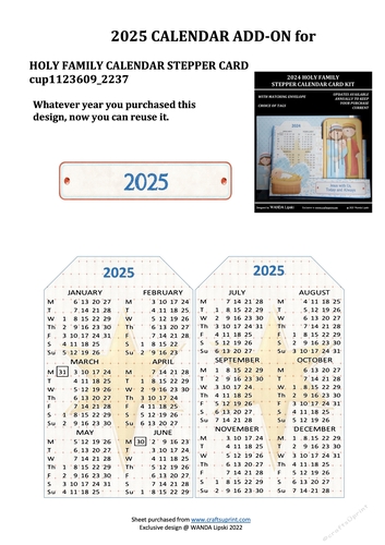 2025 ADD-ON FOR HOLY FAMILY STEPPER CALENDAR CARD