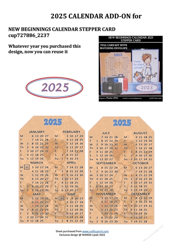 2025 ADD-ON FOR NEW BEGINNINGS STEPPER CALENDAR CARD