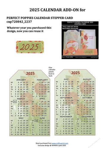 2025 ADD-ON FOR PERFECT POPPIES STEPPER CALENDAR CARD