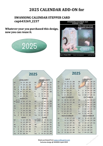 2025 ADD-ON FOR SWANSONG STEPPER CALENDAR CARD
