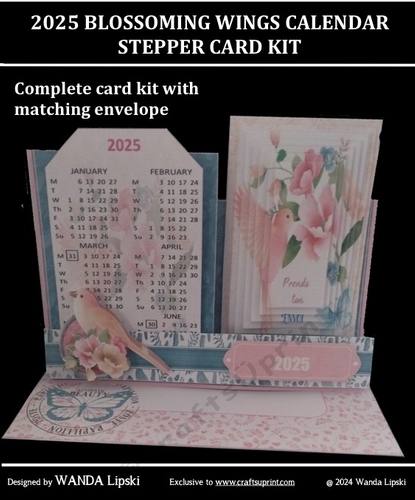 2025 BLOSSOMING WINGS CALENDAR STEPPER CARD KIT