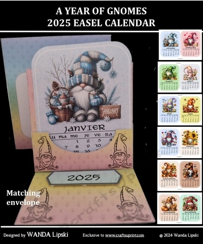A YEAR OF GNOMES 2025 EASEL CALENDAR