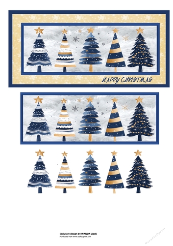 O CHRISTMAS TREE - QUICKIE CARD FRONT - HAPPY CHRISTMAS