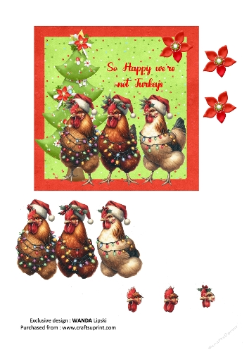 SO HAPPY HUMOROUS CHRISTMAS CARD TOPPER