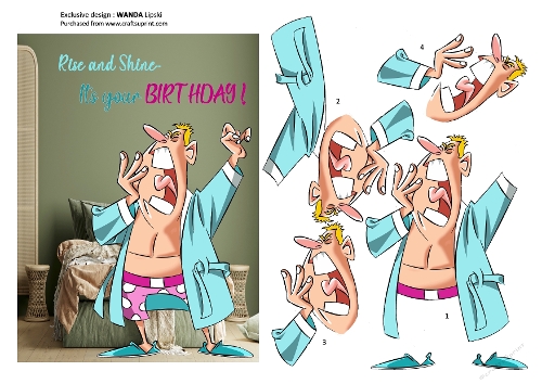 RISE AND SHINE BIRTHDAY TOPPER