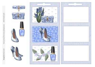 Pretty in Blue Pastels Card Front