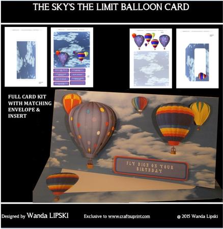The Sky's the Limit Ballon Card