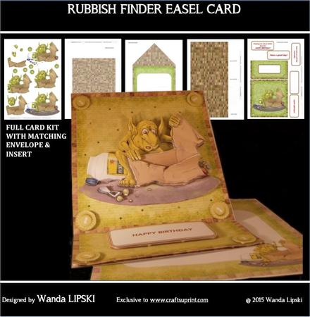Rubbish Finder Easel Card