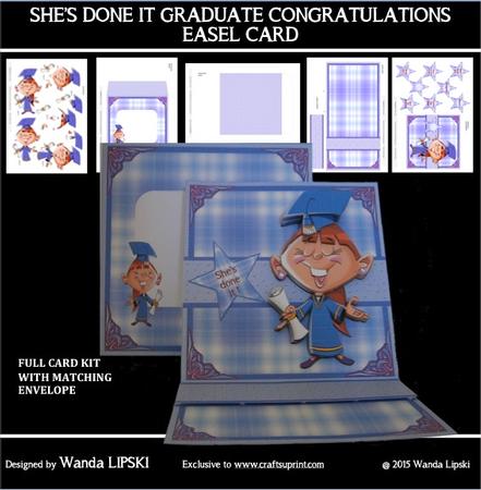 Shes Done It Graduate Congratulations Easel Card