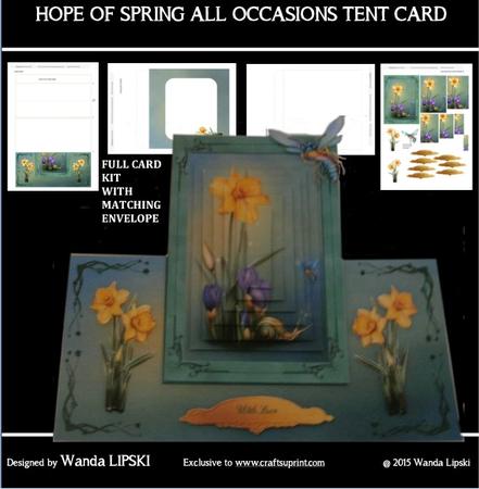 Hope of Spring All Occasions Over the Top Tent Card