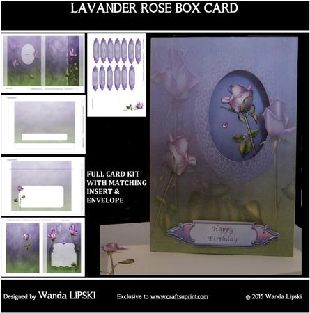 Lavander Rose Box Card