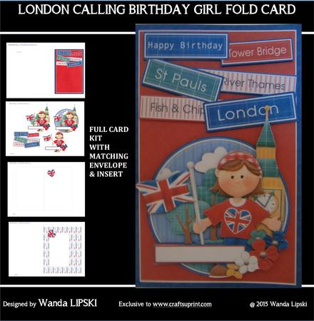 London Calling All Girls Birthday Card