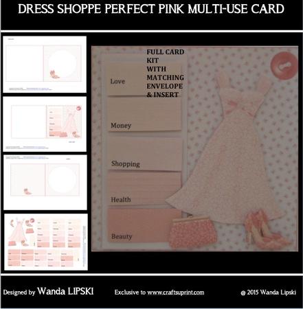 Dress Shoppe Perfect Pink Multi-use Card