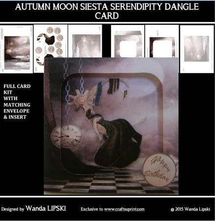 Autumn Moon Siesta Serendipity Dangle Card