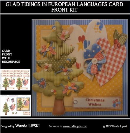 Glad Tidings in European Languages Christmas Card Front