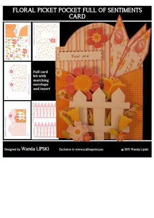 Floral Picket Pocket Full of Wishes Card