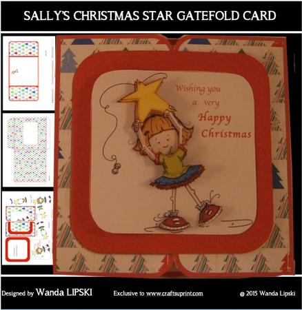 Sally's Christmas Star Gatefold Card