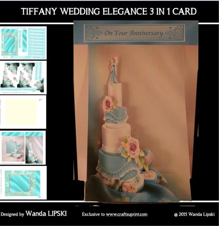 Tiffany Wedding Elegance 3 in 1 Card