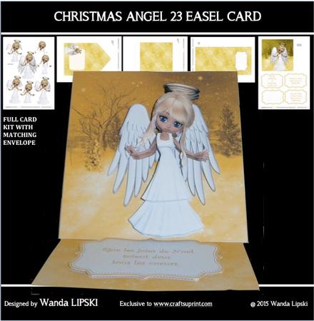 Christmas Angel 23 Easel Card