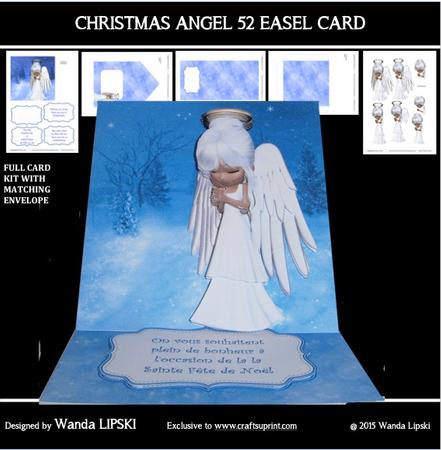 Christmas Angel 52 Easel Card