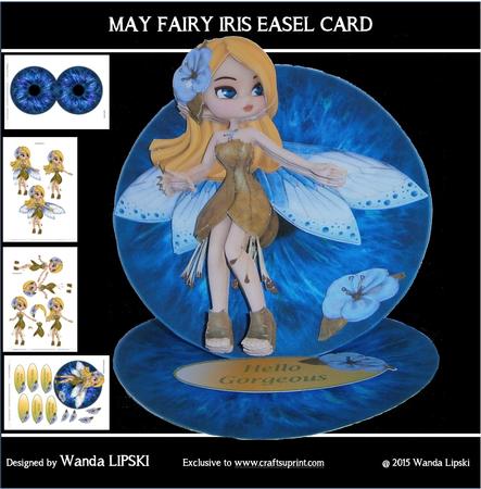 May Fairy Iris Easel Card