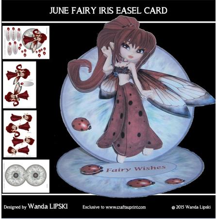 June Fairy Iris Easel Card