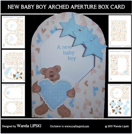 Baby Boy Arched Aperture Box Card