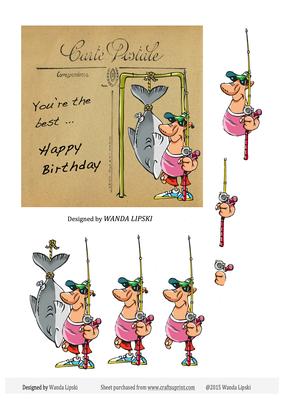 You're the Best Fisherman Birthday Topper