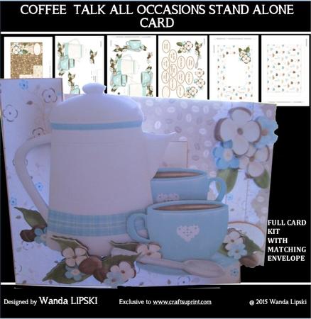 Coffee Time All Occasions Stand Alone Card