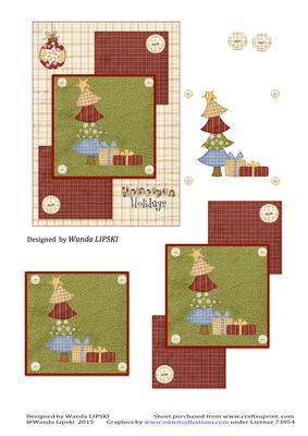 Homespun Holidays 2 Christmas Card Front