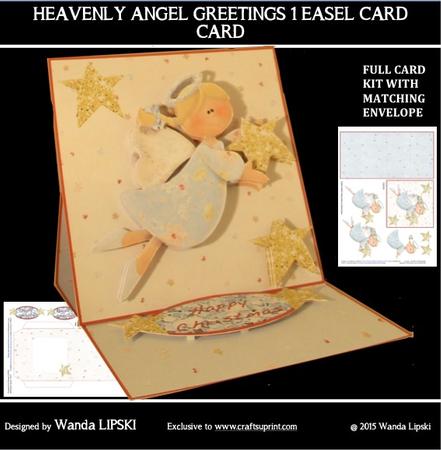 Heavenly Angel Greetings 1 Christmas Easel Card