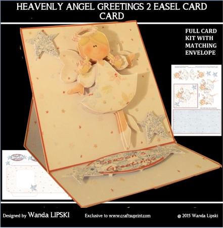 Heavenly Angel Greetings 2 Christmas Easel Card