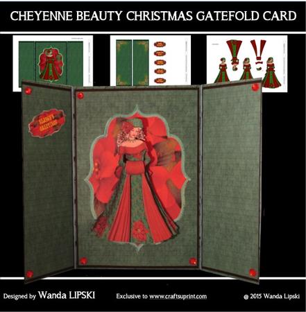 Cheyenne Beauty Christmas Gatefold Card