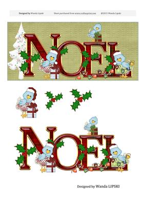 Pretty Birds Noel Quick Card Front
