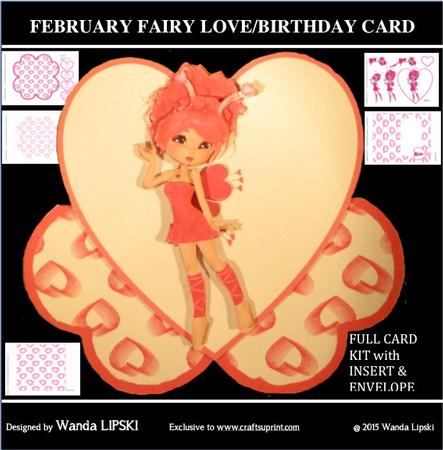 February Fairy Love or Birthday Ott Card