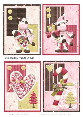 4 Mooey Christmas Quick Card Fronts