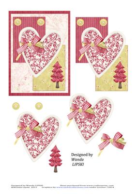 Mooey Christmas Heart Card Front