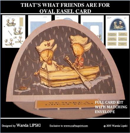 That's What Friends Are for Oval Easel Card