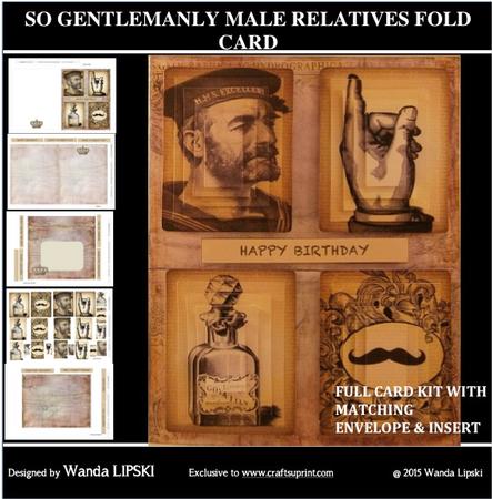 So Gentlemanly Male Relatives Fold Card