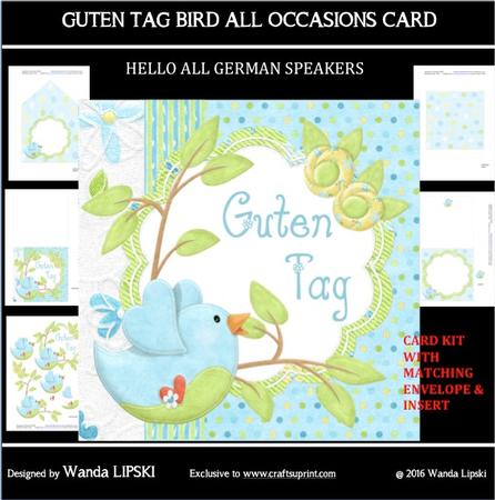 Guten Tag Bird All Occasions Card