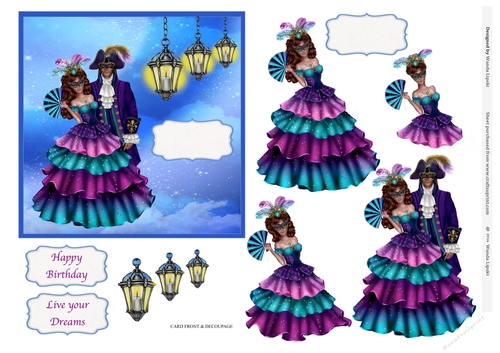 VENITIAN DREAM BIRTHDAY CARD FRONT