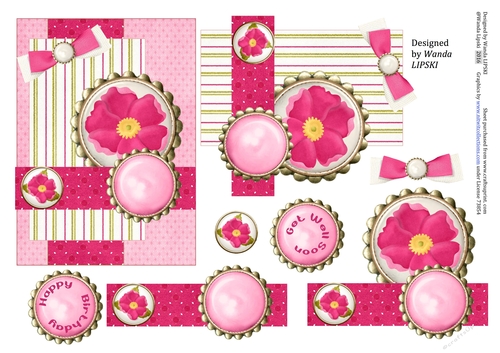 BELLE BUTTONS BIRTHDAY OR GET WELL CARD FRONT
