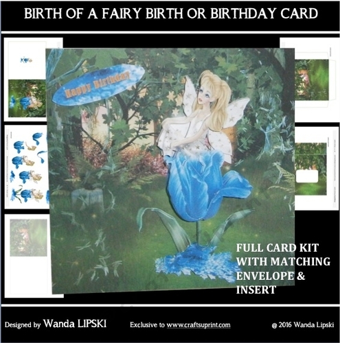 BIRTH OF A FAIRY BIRTH OR BIRTHDAY CARD
