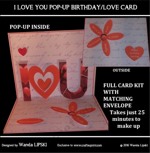 I LOVE YOU POP-UP BIRTHDAY CARD