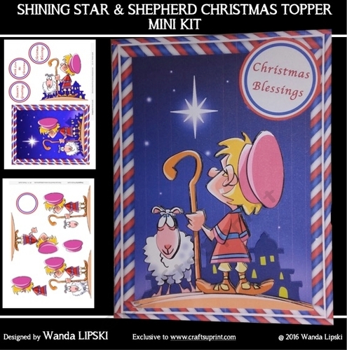 SHINING STAR & SHEPHERD CHRISTMAS TOPPER