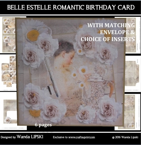 BELLE ESTELLE ROMANTIC BIRTHDAY CARD