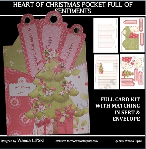 HEART OF CHRISTMAS POCKET FULL OF WISHES CARD