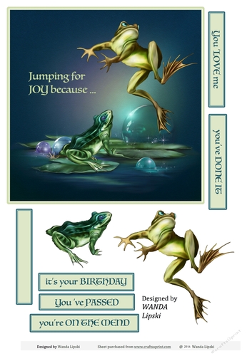 JUMPING FOR JOY FROGGIE CARD FRONT