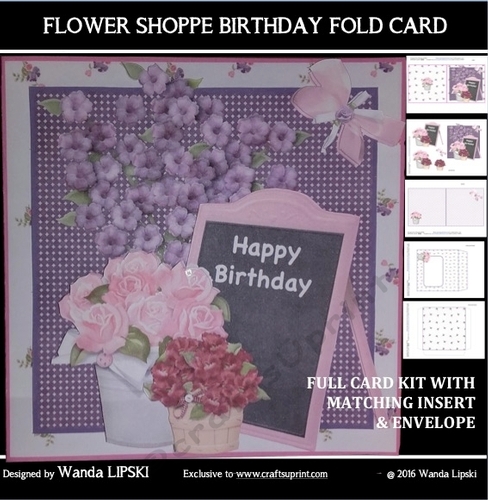 FLOWER SHOPPE BIRTHDAY FOLD CARD 